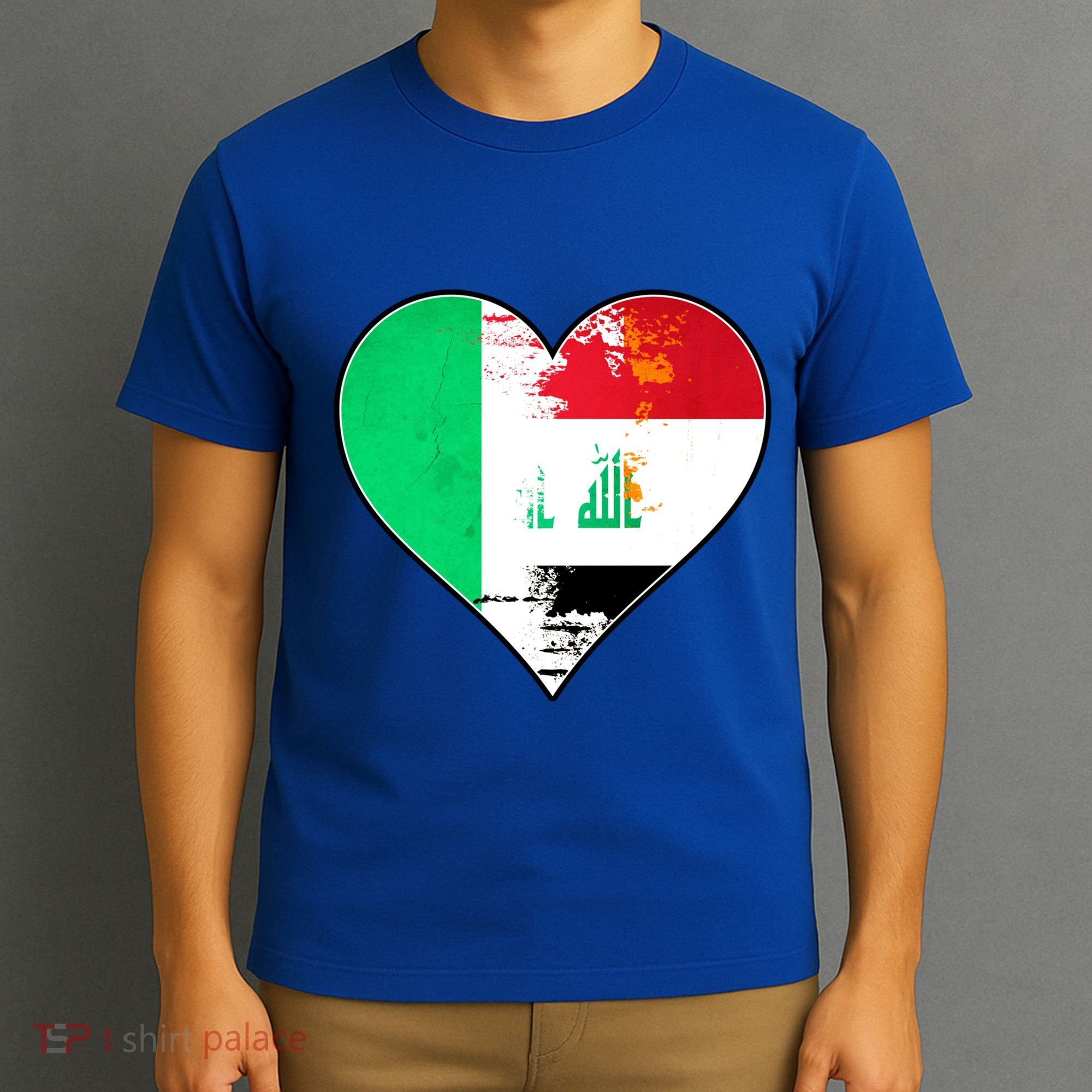 Irish And Iraqi Heart Mix Heritage Gift T-Shirt