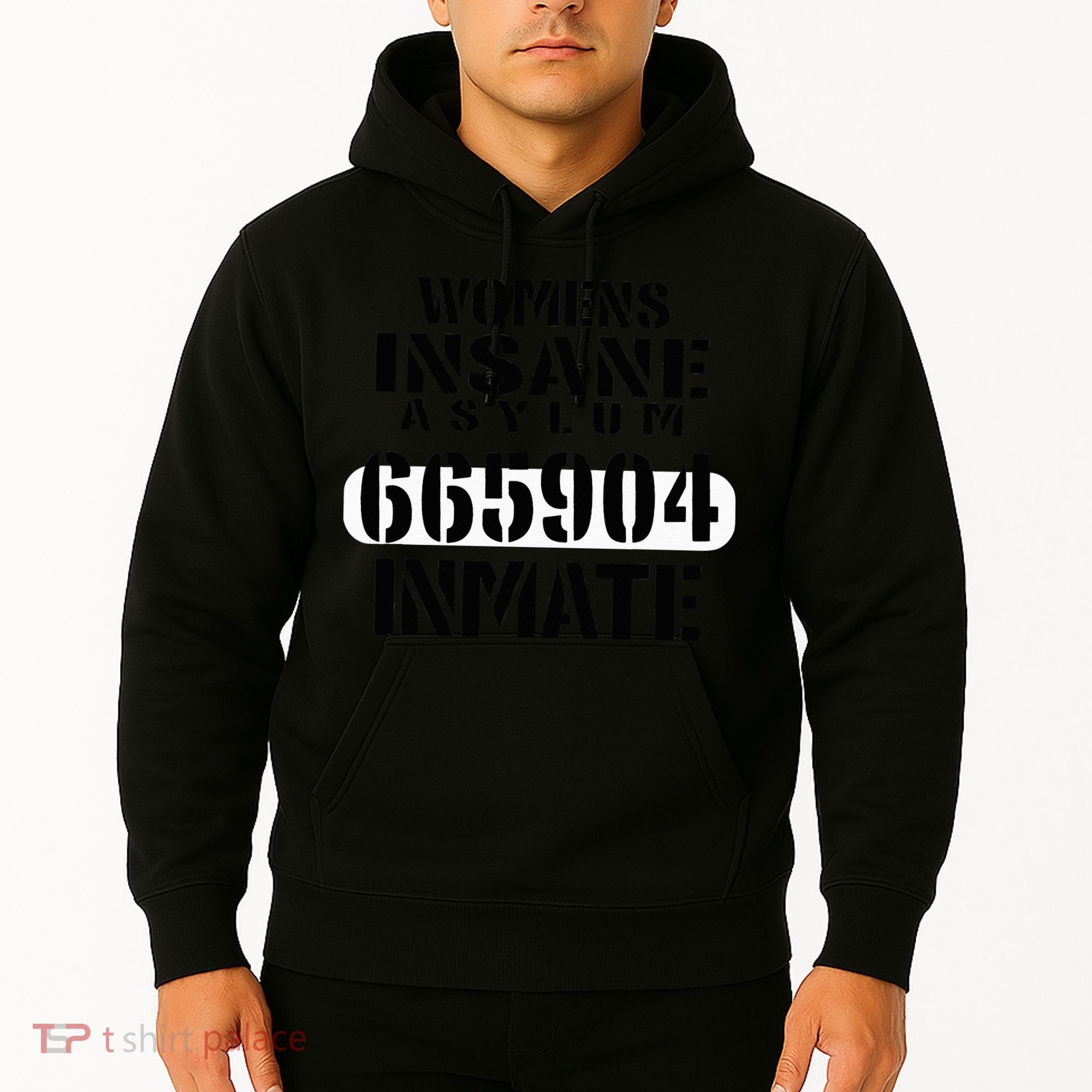 Insane Asylum Inmate With Numbers Halloween Hoodie