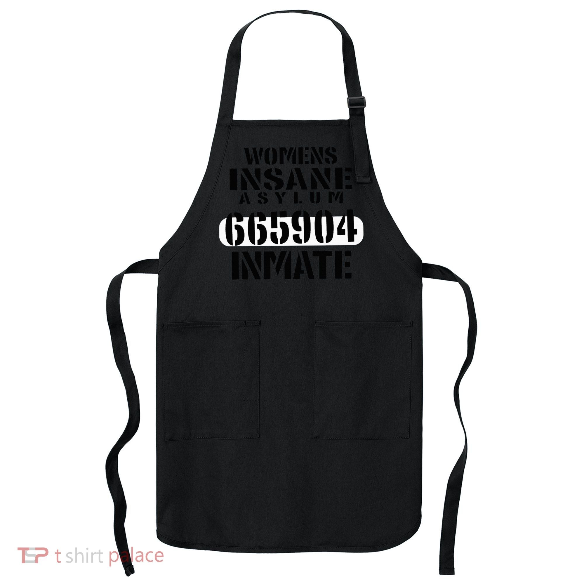 Insane Asylum Inmate With Numbers Halloween Apron