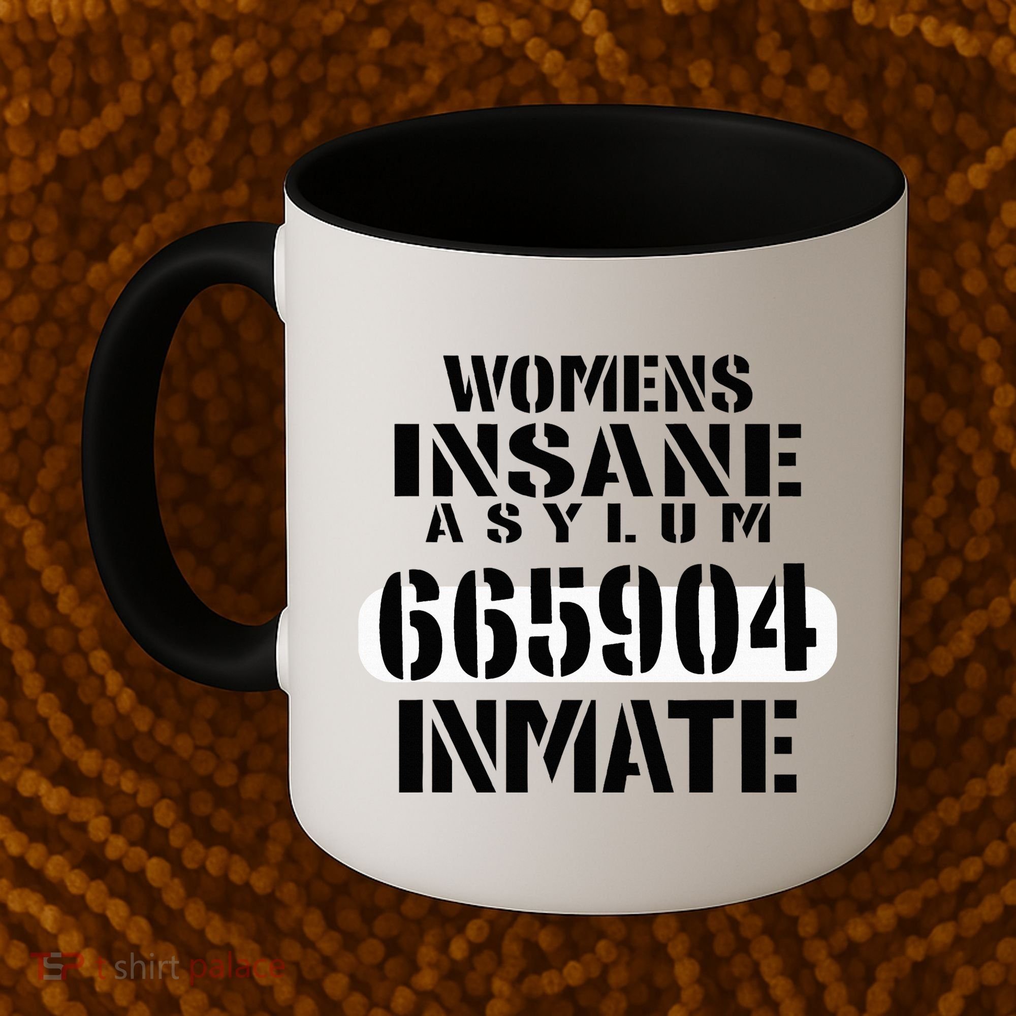 Insane Asylum Inmate With Numbers Halloween Coffee Mug