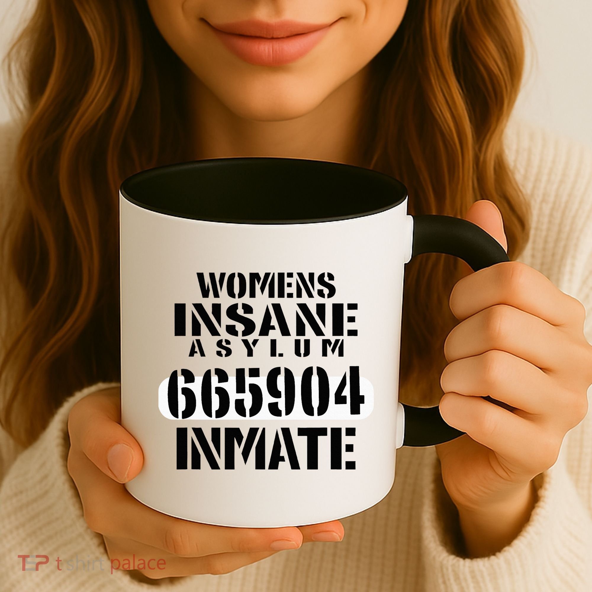 Insane Asylum Inmate With Numbers Halloween Coffee Mug
