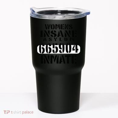 Insane Asylum Inmate With Numbers Halloween Tumbler