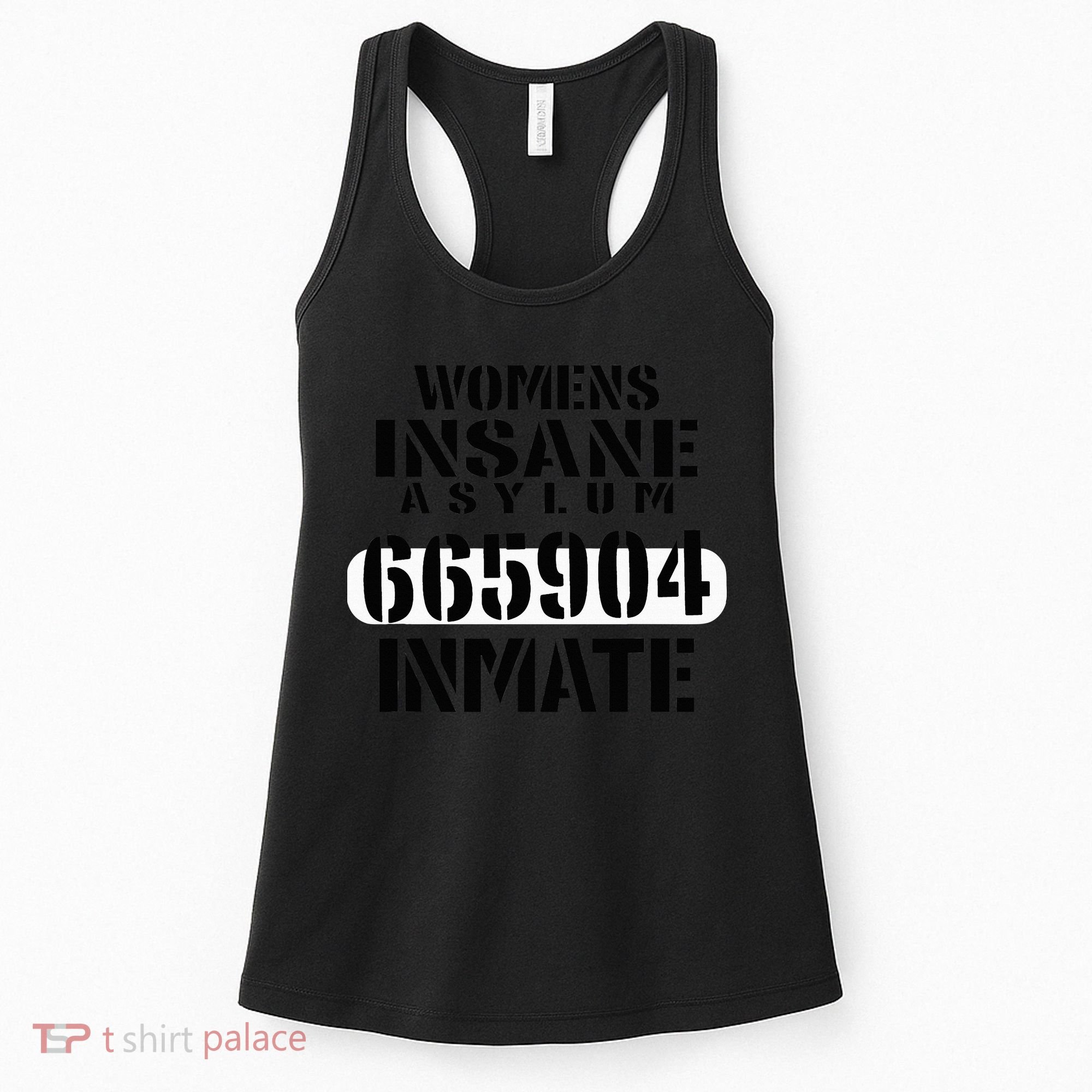Insane Asylum Inmate With Numbers Halloween Women's Tank Top
