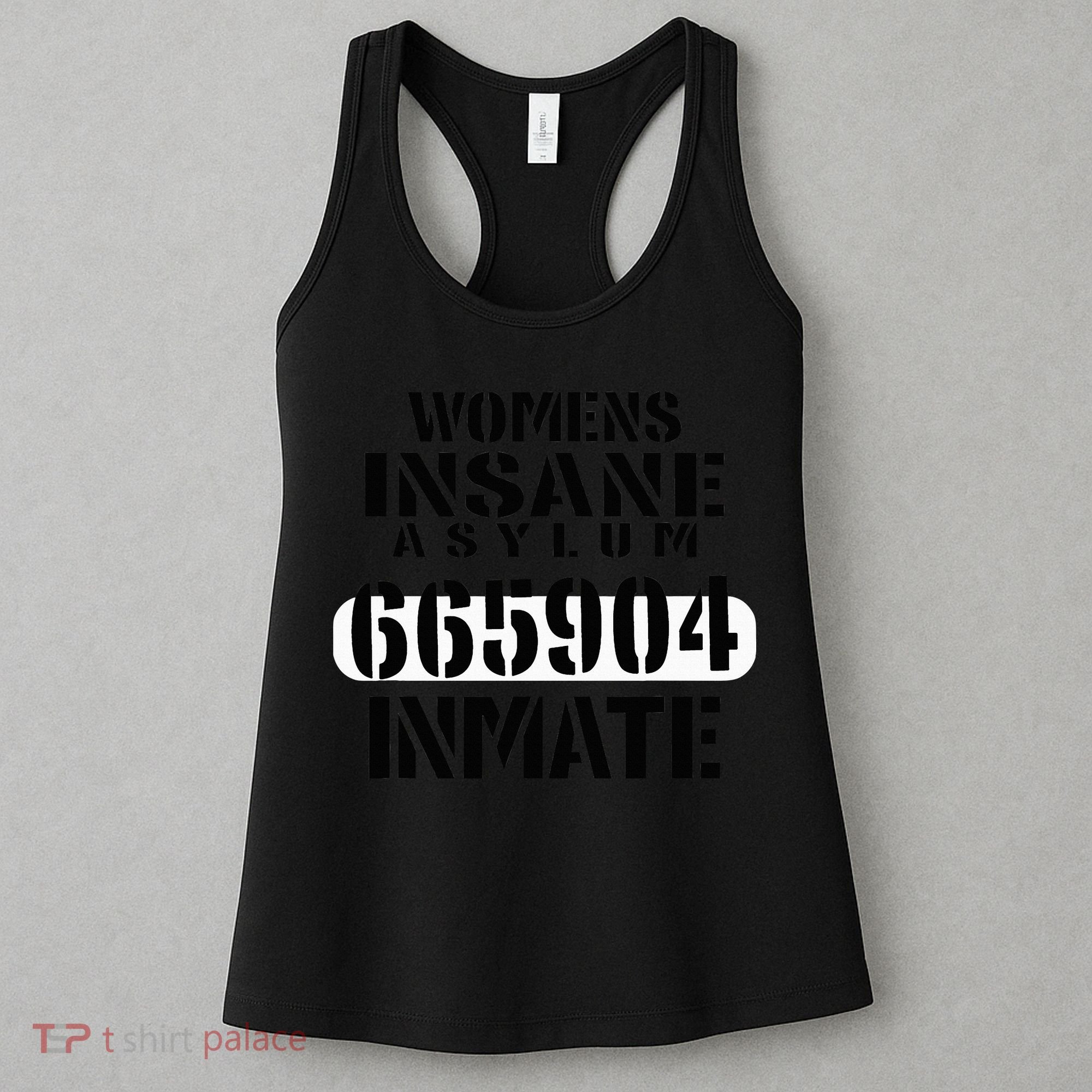 Insane Asylum Inmate With Numbers Halloween Women's Tank Top