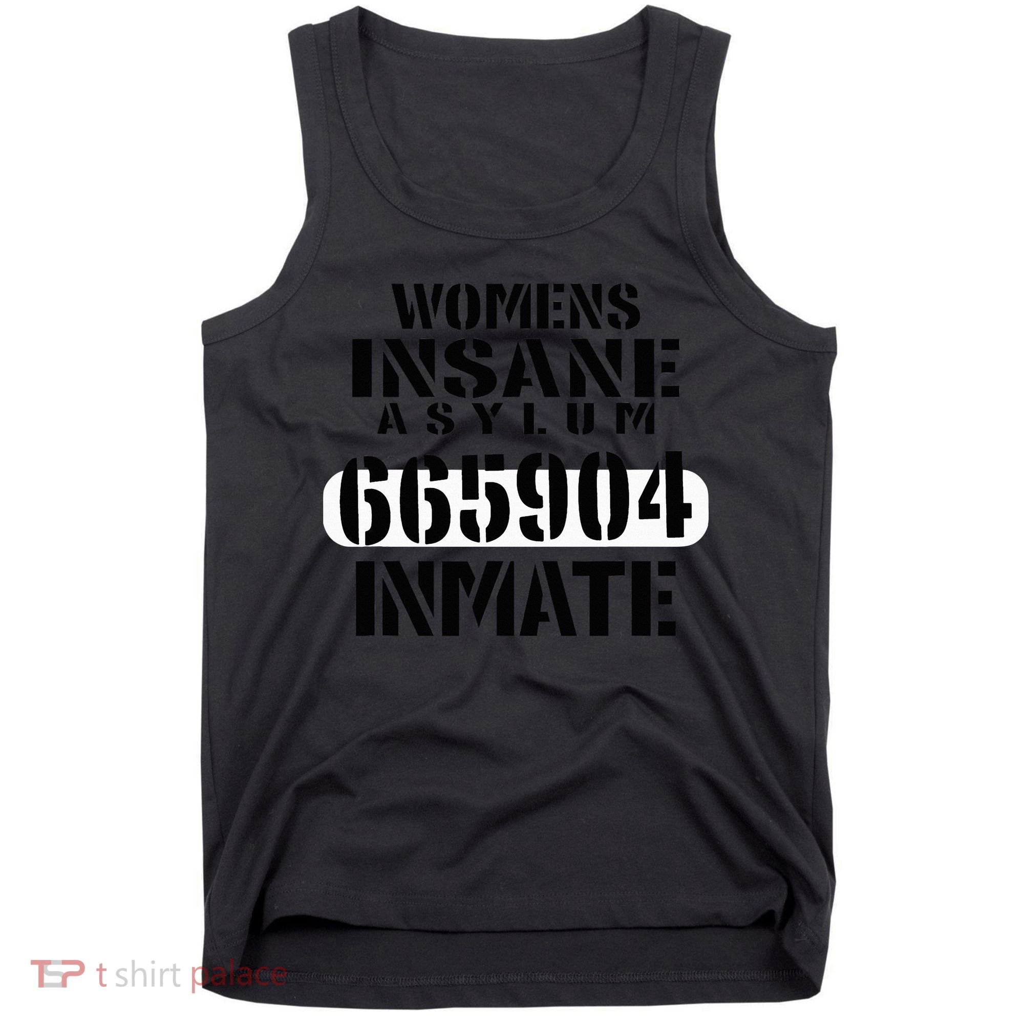 Insane Asylum Inmate With Numbers Halloween Tank Top