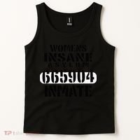 Insane Asylum Inmate With Numbers Halloween Tank Top thumb 2