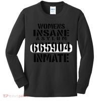 Insane Asylum Inmate With Numbers Halloween Kids Long Sleeve Shirt thumb 0