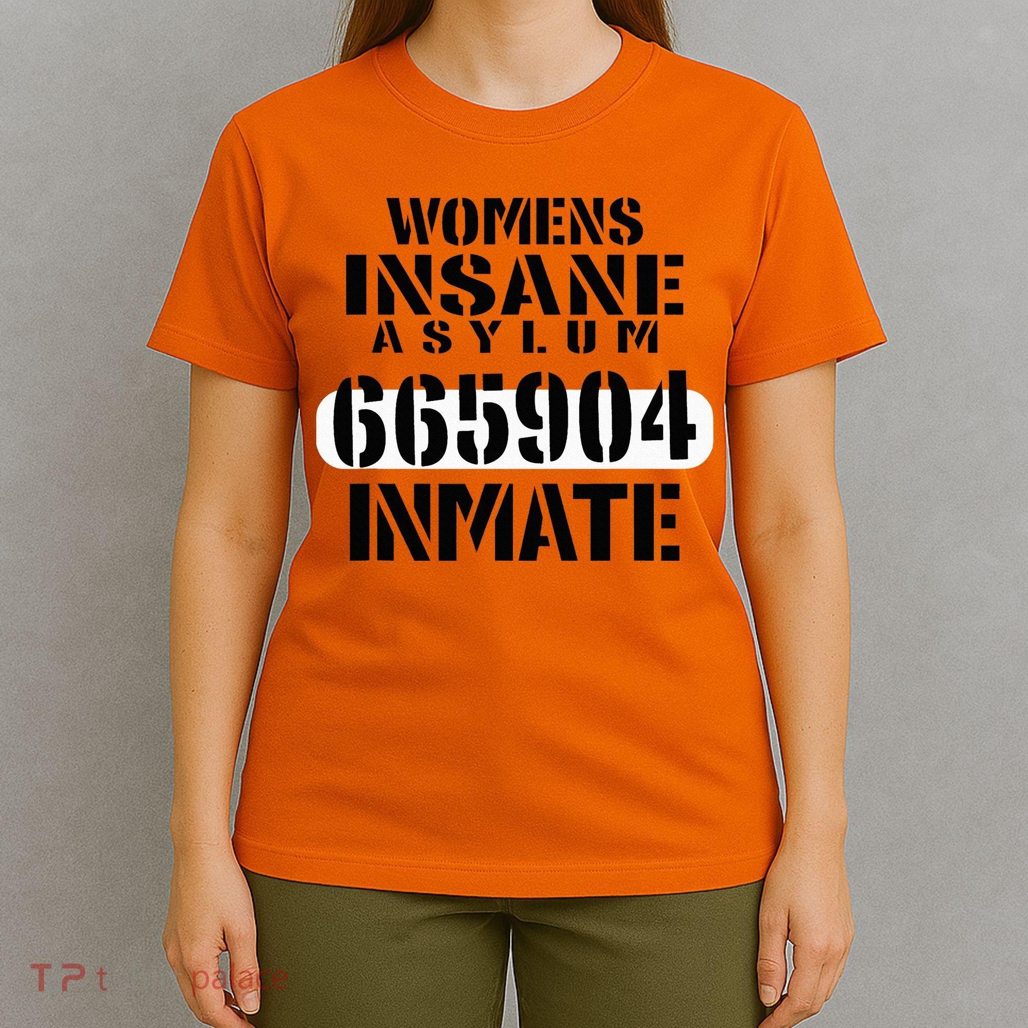 Insane Asylum Inmate With Numbers Halloween T-Shirt