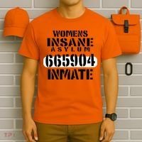 Insane Asylum Inmate With Numbers Halloween T-Shirt thumb 6