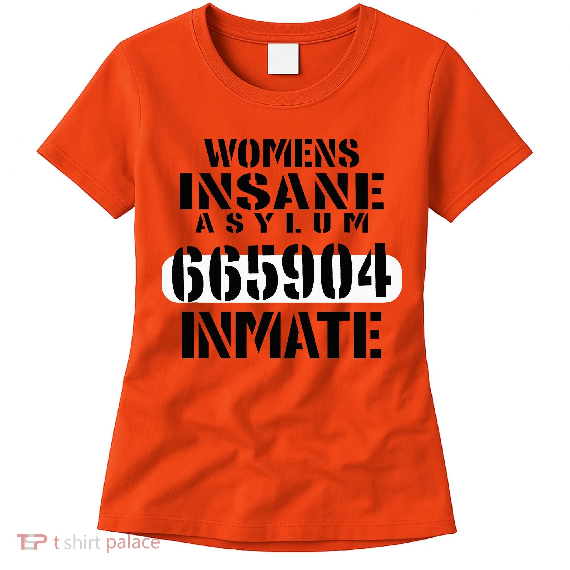Insane Asylum Inmate With Numbers Halloween Women's T-Shirt
