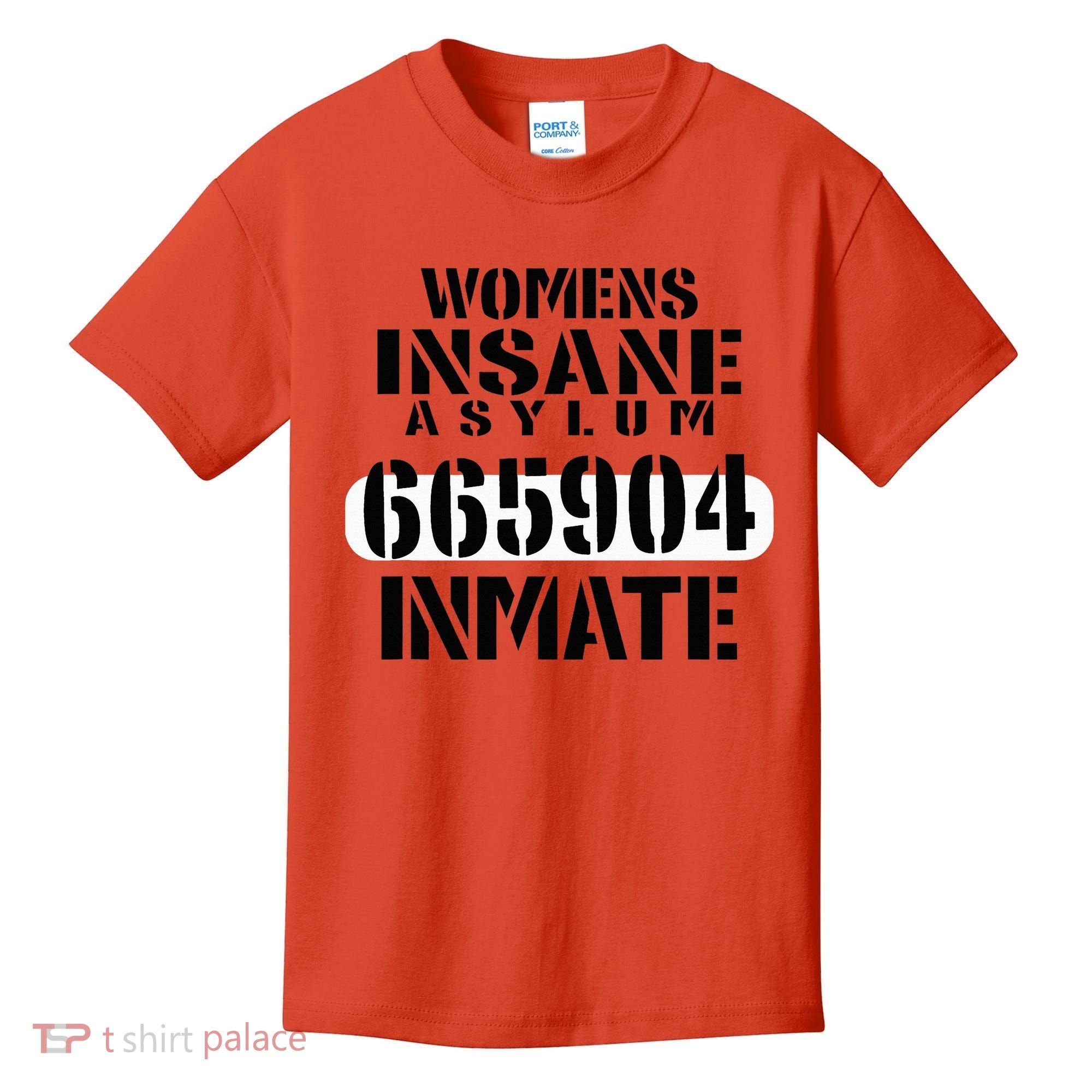 Insane Asylum Inmate With Numbers Halloween Kids T-Shirt