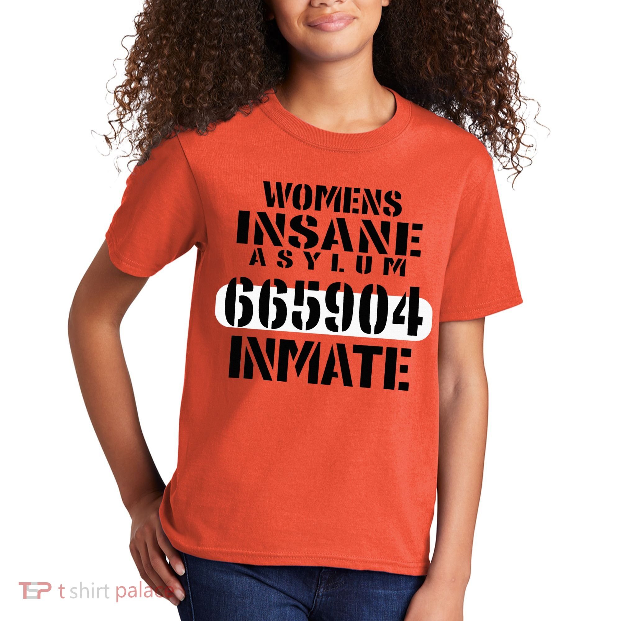 Insane Asylum Inmate With Numbers Halloween Kids T-Shirt