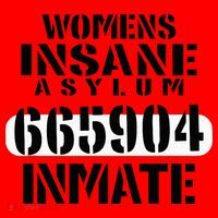 Insane Asylum Inmate With Numbers Halloween Santa Hat thumb 1