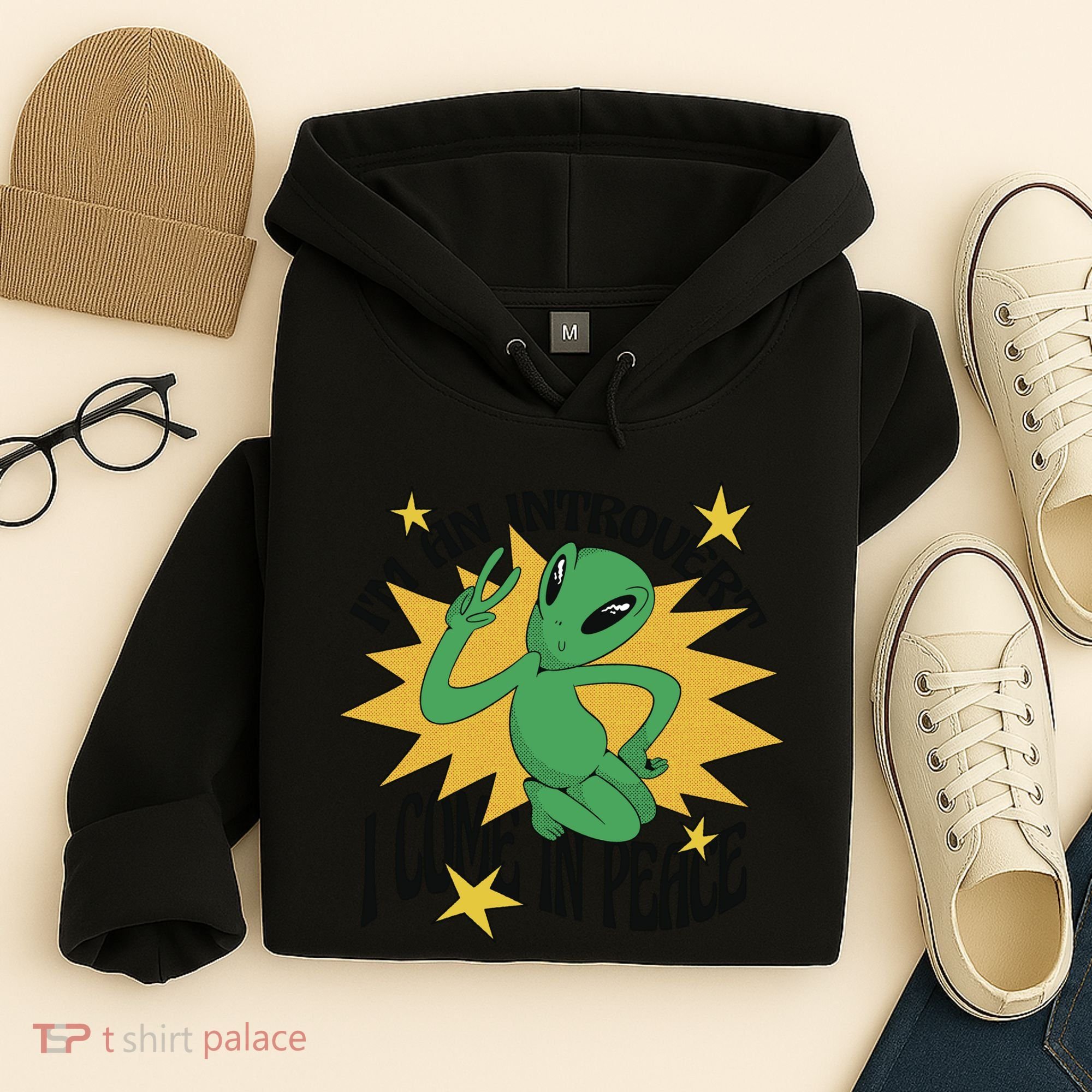 I'm An Introvert I Come In Peace Alien Hoodie