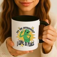 I'm An Introvert I Come In Peace Alien Coffee Mug thumb 3