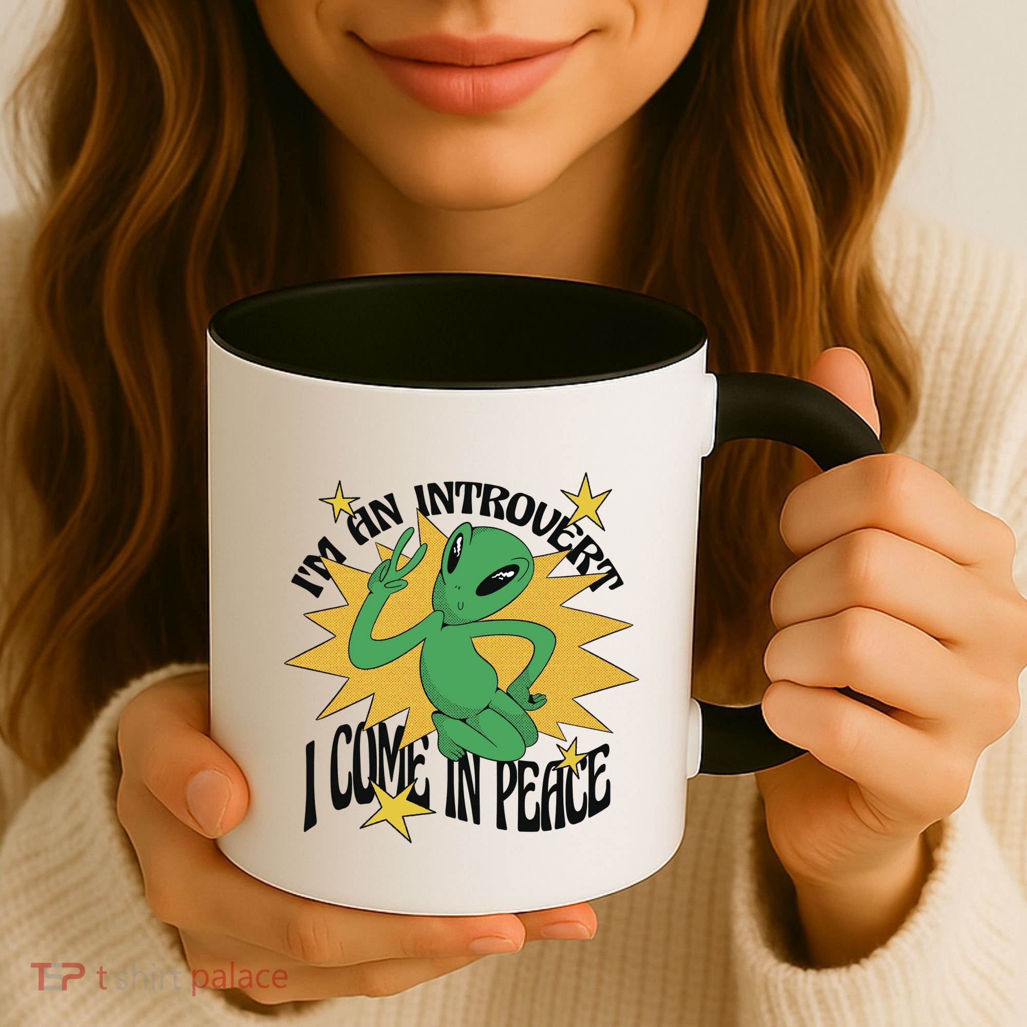 I'm An Introvert I Come In Peace Alien Coffee Mug