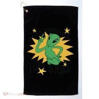 I'm An Introvert I Come In Peace Alien Golf Towel thumb 0