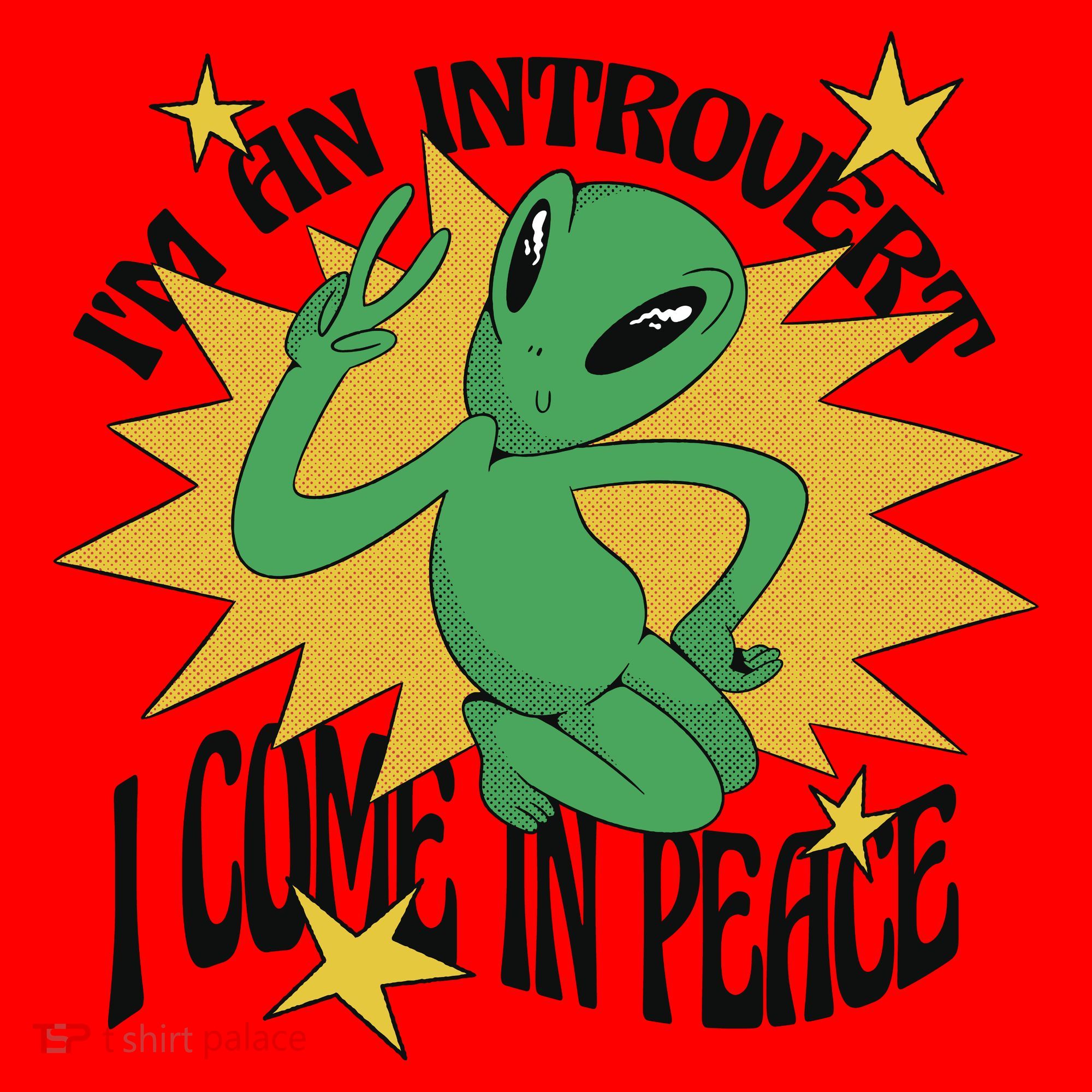 I'm An Introvert I Come In Peace Alien Santa Hat