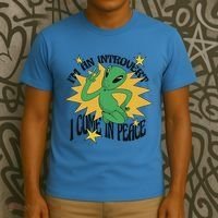I'm An Introvert I Come In Peace Alien T-Shirt thumb 3