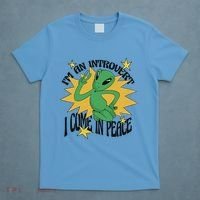 I'm An Introvert I Come In Peace Alien T-Shirt thumb 4