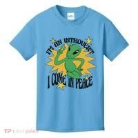 I'm An Introvert I Come In Peace Alien Kids T-Shirt thumb 0