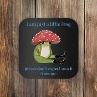 I Am Just A Little Frog Dont Expect Much Cute Cartoon Coaster thumb 0