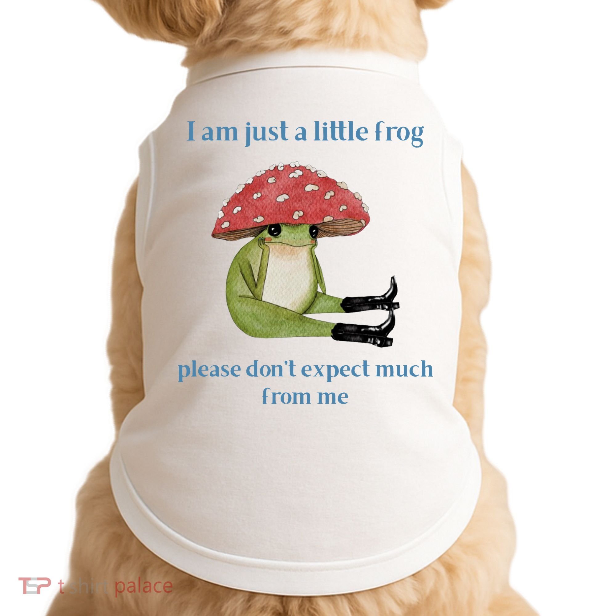 I Am Just A Little Frog Dont Expect Much Cute Cartoon Doggie Tank