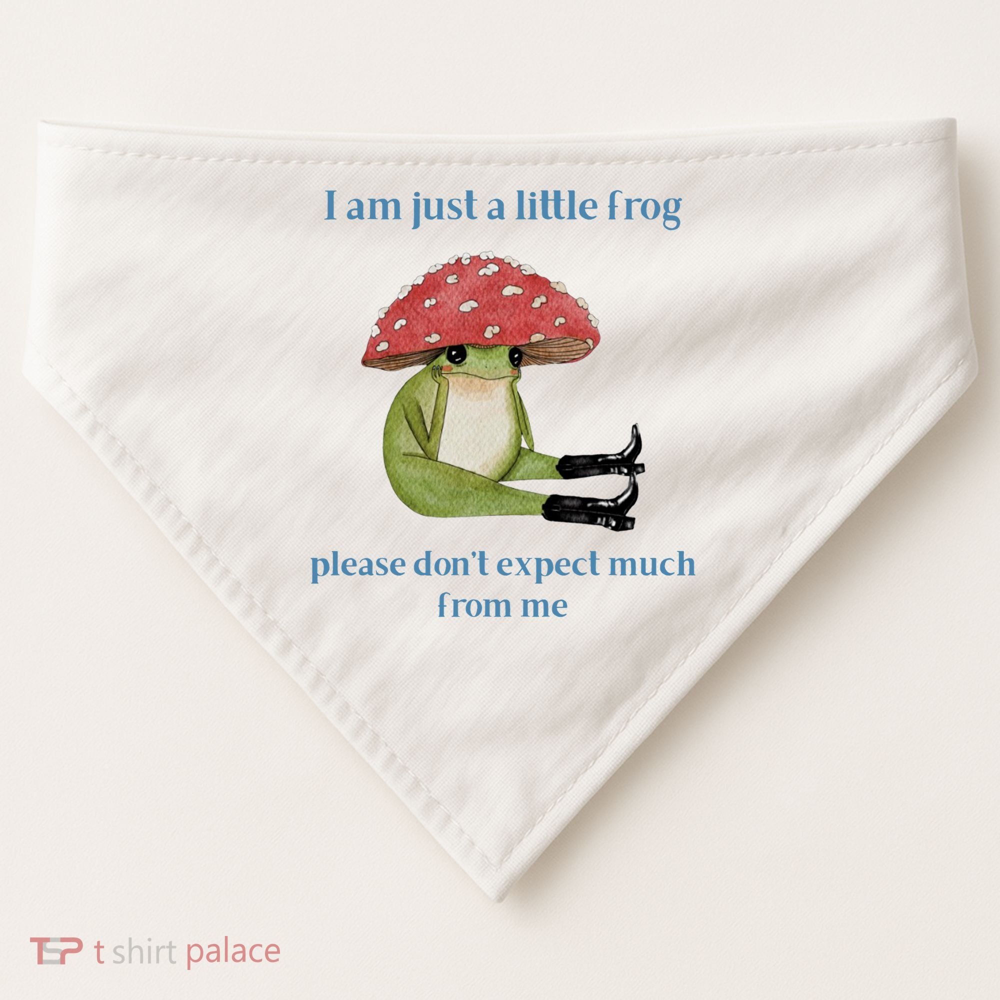 I Am Just A Little Frog Dont Expect Much Cute Cartoon USA-Made Doggie Bandana