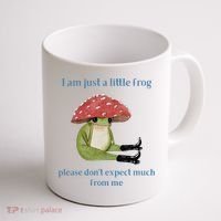 I Am Just A Little Frog Dont Expect Much Cute Cartoon Coffee Mug thumb 1