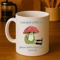 I Am Just A Little Frog Dont Expect Much Cute Cartoon Coffee Mug thumb 4