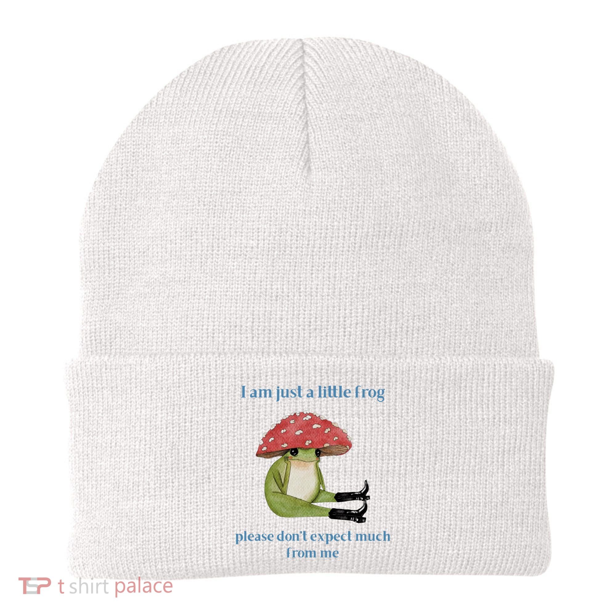 I Am Just A Little Frog Dont Expect Much Cute Cartoon Beanie