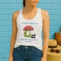 I Am Just A Little Frog Dont Expect Much Cute Cartoon Women's Tank Top thumb 2