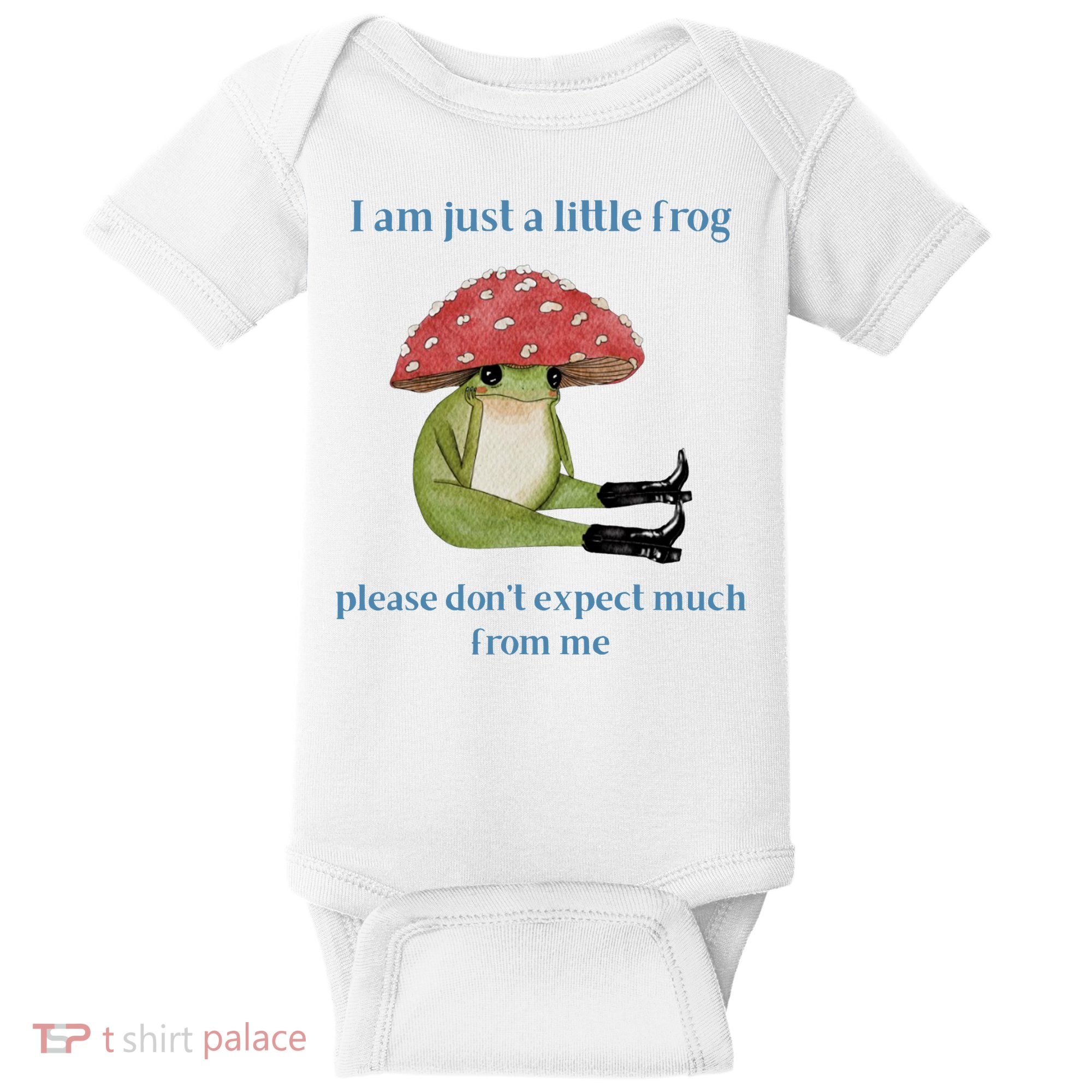 I Am Just A Little Frog Dont Expect Much Cute Cartoon Baby Bodysuit