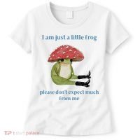 I Am Just A Little Frog Dont Expect Much Cute Cartoon Women's T-Shirt thumb 0