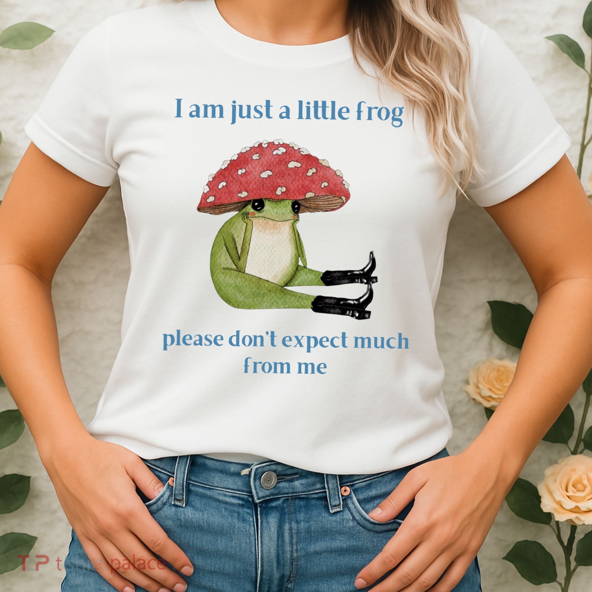 I Am Just A Little Frog Dont Expect Much Cute Cartoon Women's T-Shirt
