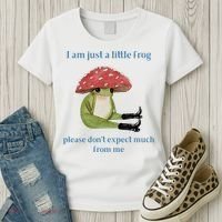 I Am Just A Little Frog Dont Expect Much Cute Cartoon Women's T-Shirt thumb 3