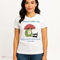 I Am Just A Little Frog Dont Expect Much Cute Cartoon Women's T-Shirt thumb 4