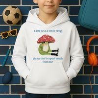 I Am Just A Little Frog Dont Expect Much Cute Cartoon Kids Hoodie thumb 2
