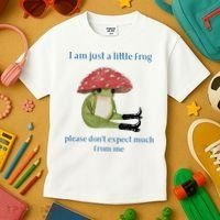 I Am Just A Little Frog Dont Expect Much Cute Cartoon Kids T-Shirt thumb 3