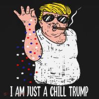 I Am Just A Chill Guy Trump Funny Meme For Trump Supporters Women's Hoodie thumb 2