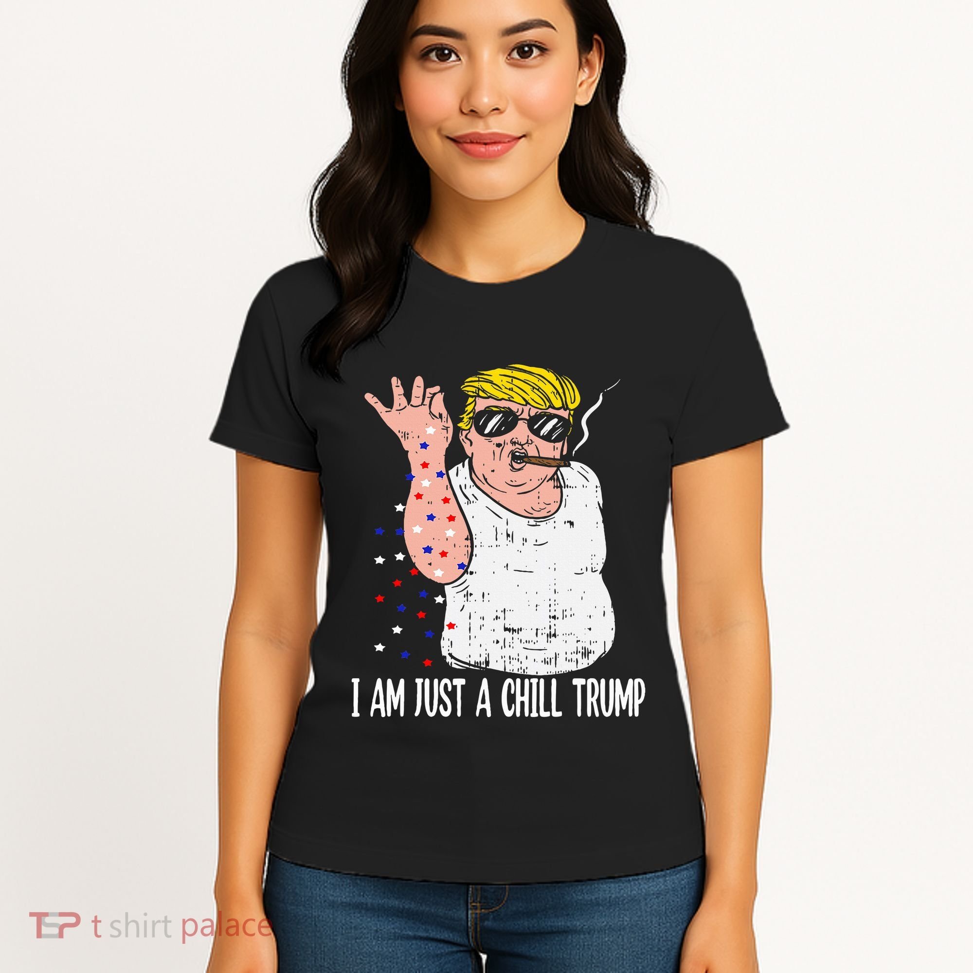 I Am Just A Chill Guy Trump Funny Meme For Trump Supporters Women's T-Shirt