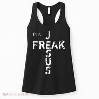 I'm A JESUS FREAK Funny Christian Faith God Cross Women's Tank Top thumb 0