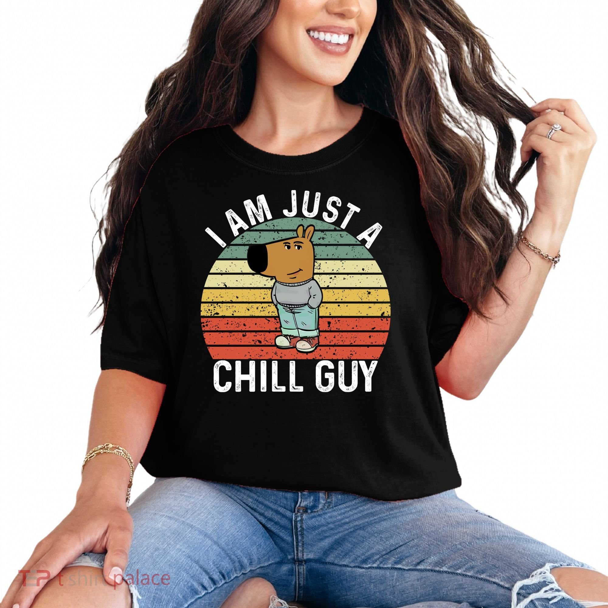 I Am Just A Chill Guy Chillguy Fun Meme Chillin Comfort Colors T-Shirt