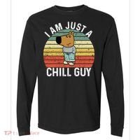 I Am Just A Chill Guy Chillguy Fun Meme Chillin Comfort Colors Heavyweight Long Sleeve T-Shirt thumb 0
