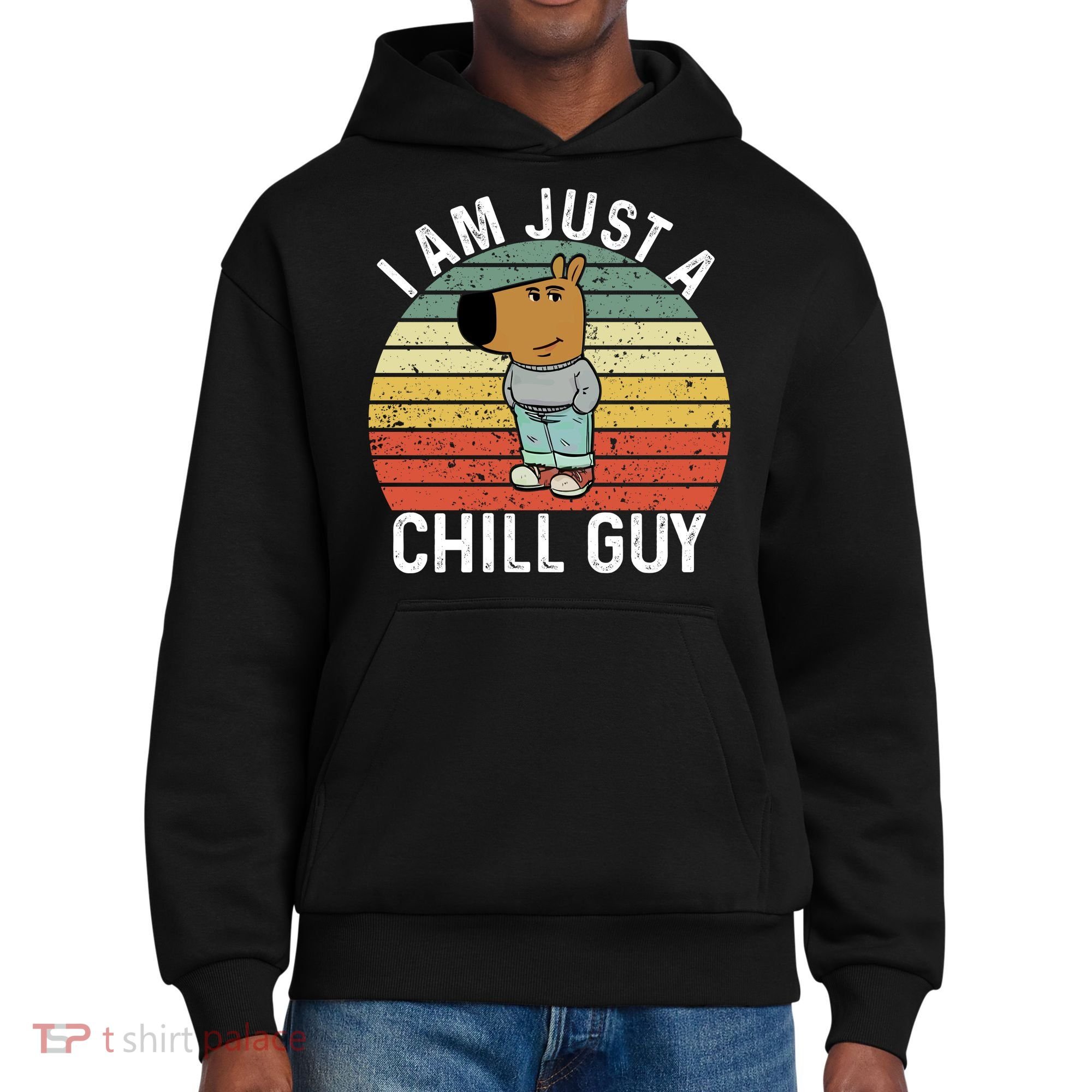 I Am Just A Chill Guy Chillguy Fun Meme Chillin District V.I.T. Heavyweight Hoodie