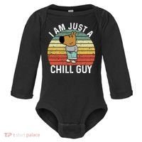 I Am Just A Chill Guy Chillguy Fun Meme Chillin Baby Long Sleeve Bodysuit thumb 0