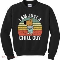 I Am Just A Chill Guy Chillguy Fun Meme Chillin Kids Sweatshirt thumb 0