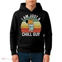 I Am Just A Chill Guy Chillguy Fun Meme Chillin Kids Hoodie thumb 4