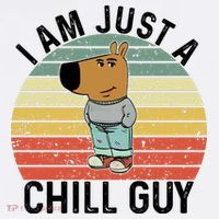 I Am Just A Chill Guy Chillguy Fun Meme Chillin Comfort Colors Garment-Dyed Hooded Sweatshirt thumb 2