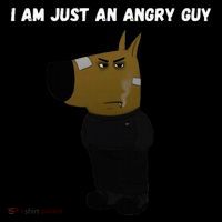 I Am Just An Angry Guy Meme Funny Button thumb 1